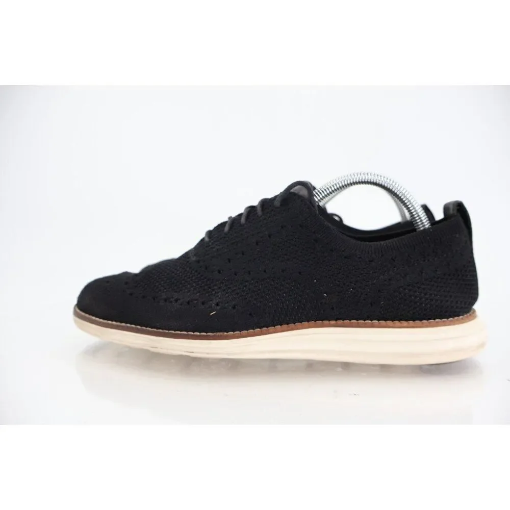 Cole Haan Mens OriginalGrand Knit Oxford Sneaker Size 8 M Black Stitchlite Shoe